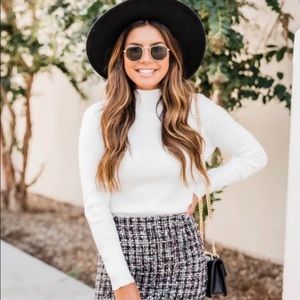 Pink Lily Mock Neck Sweater